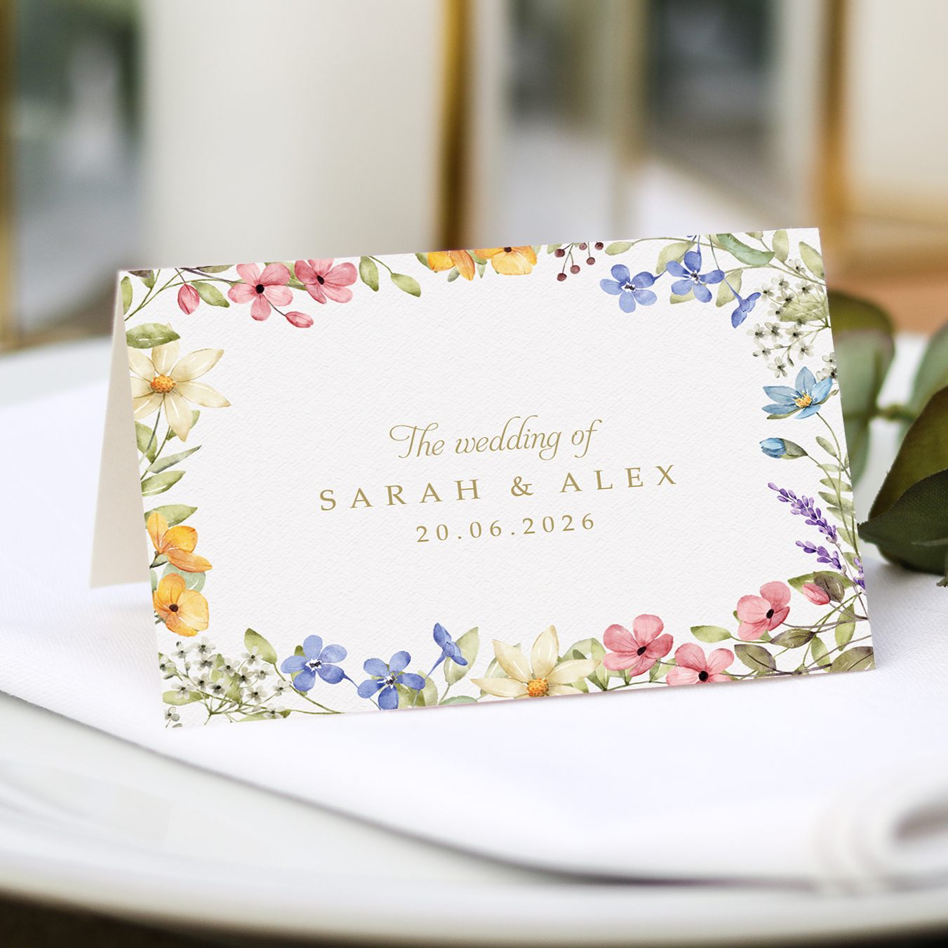 Garden Watercolour Wedding Place Cards
