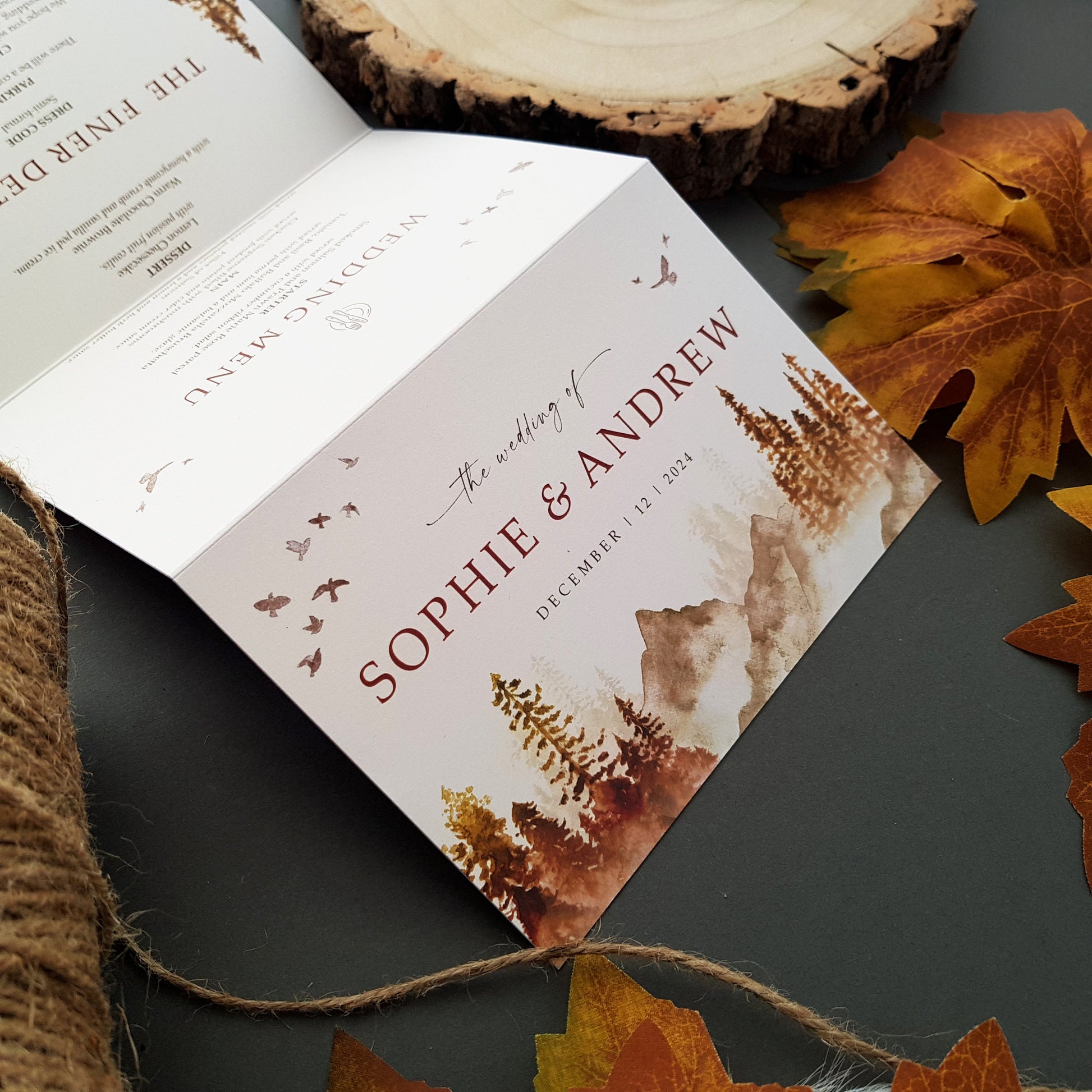 Autumn Woodland Wedding Invitations