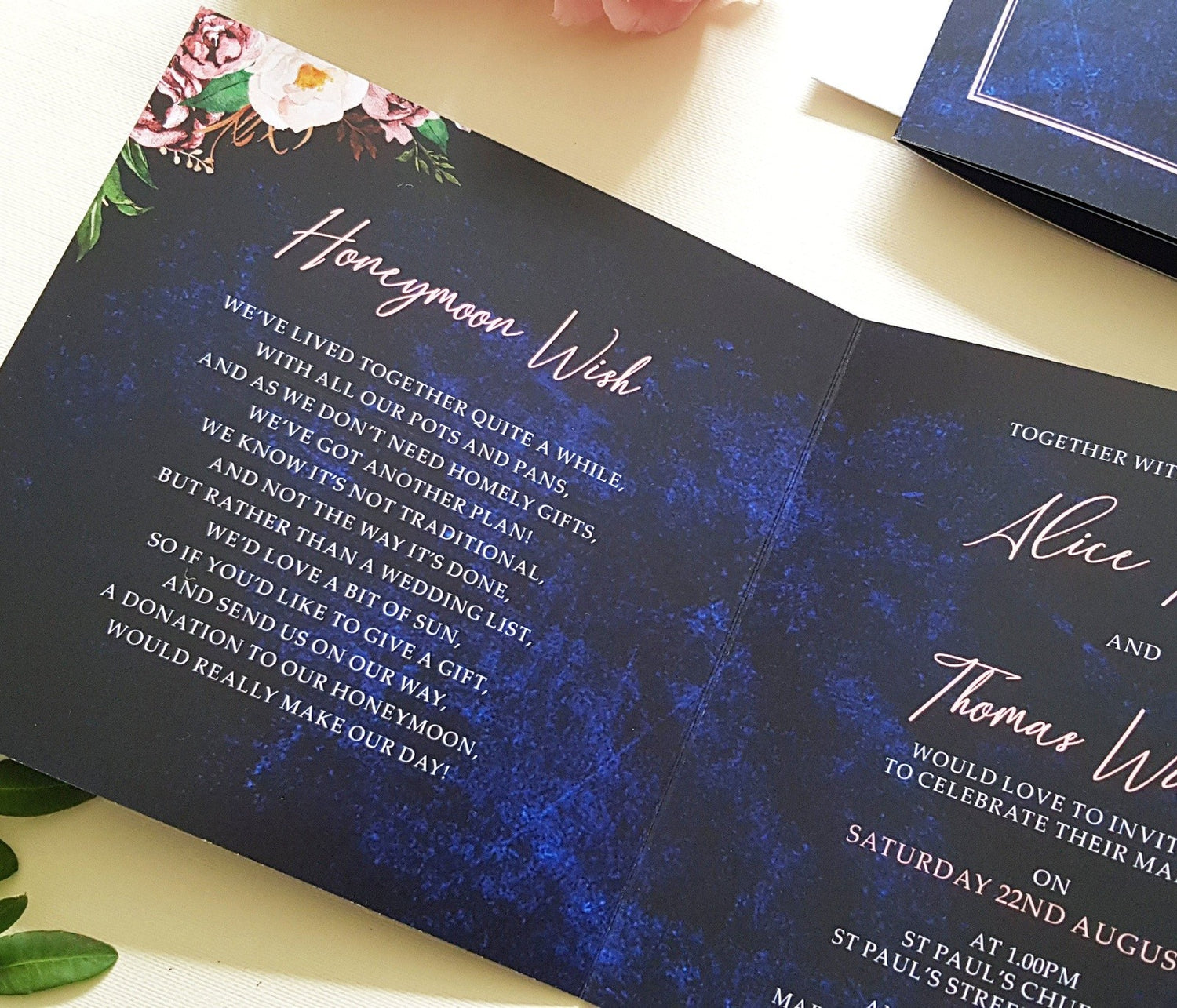 Blush Blue Wedding Invitations