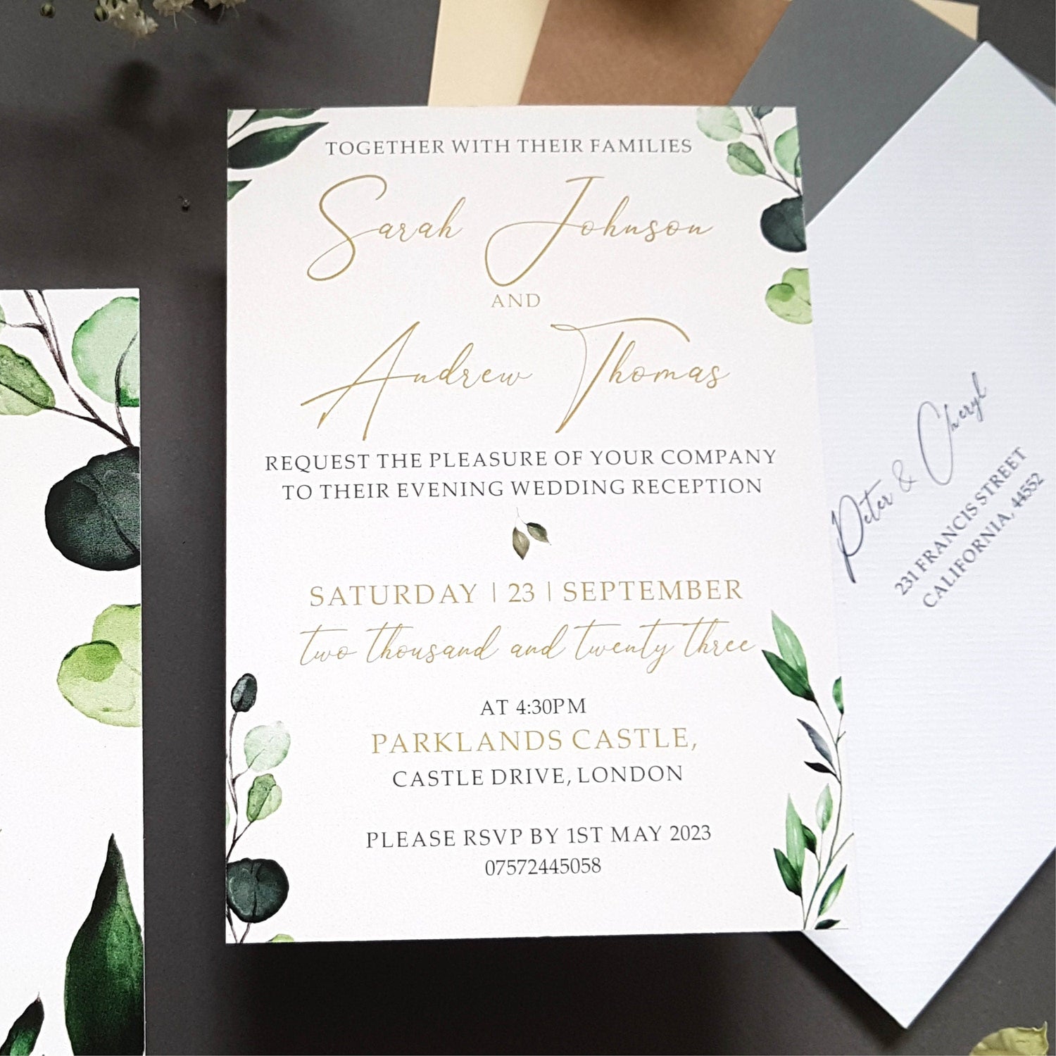 Botanical Evening Wedding Invitation