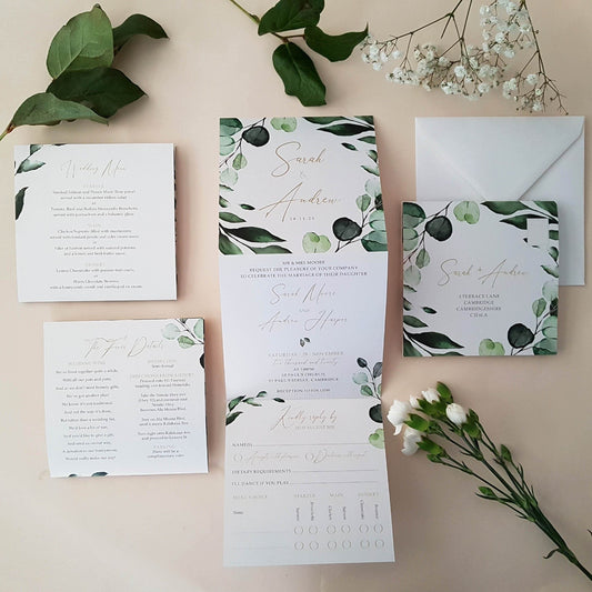 Botanico Botanical Trifold Wedding Invitations