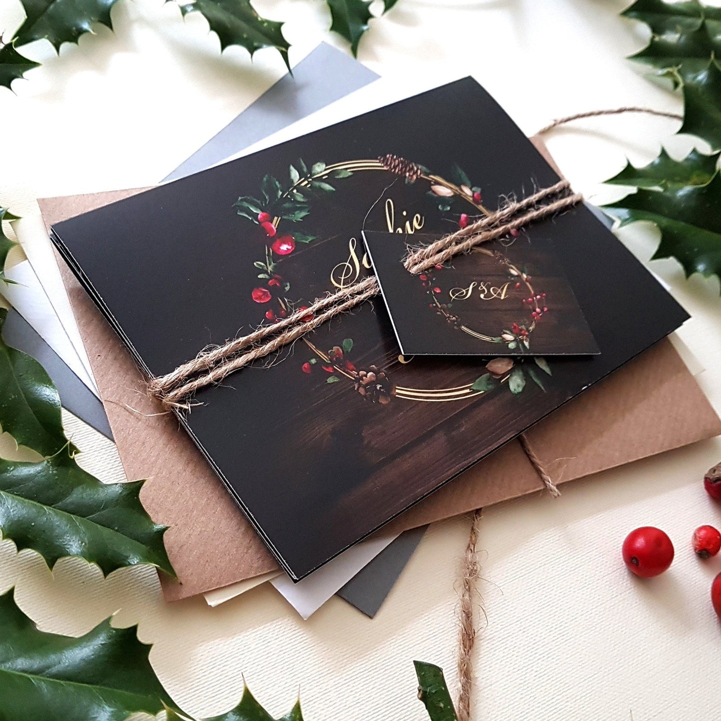 Christmas Winter Wedding Invitation Sample