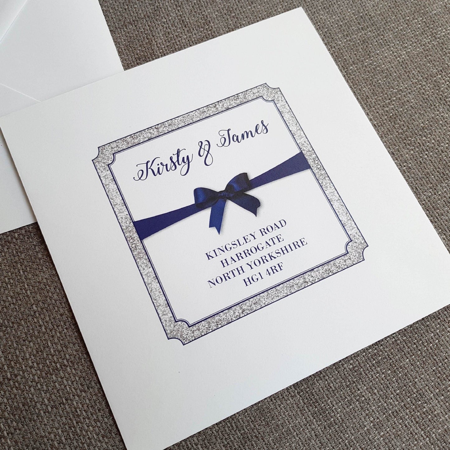 Glitter Trifold Wedding and Evening Invitation