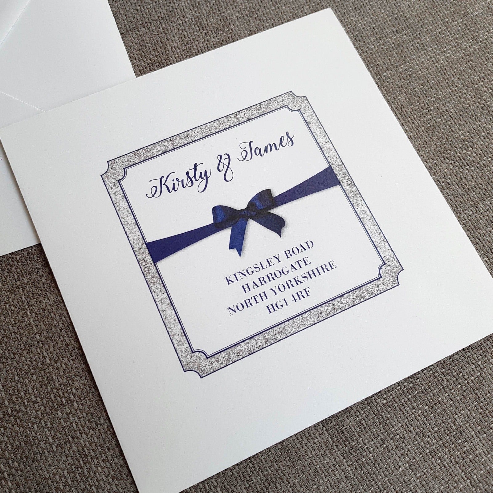 Glitter Trifold Wedding and Evening Invitation