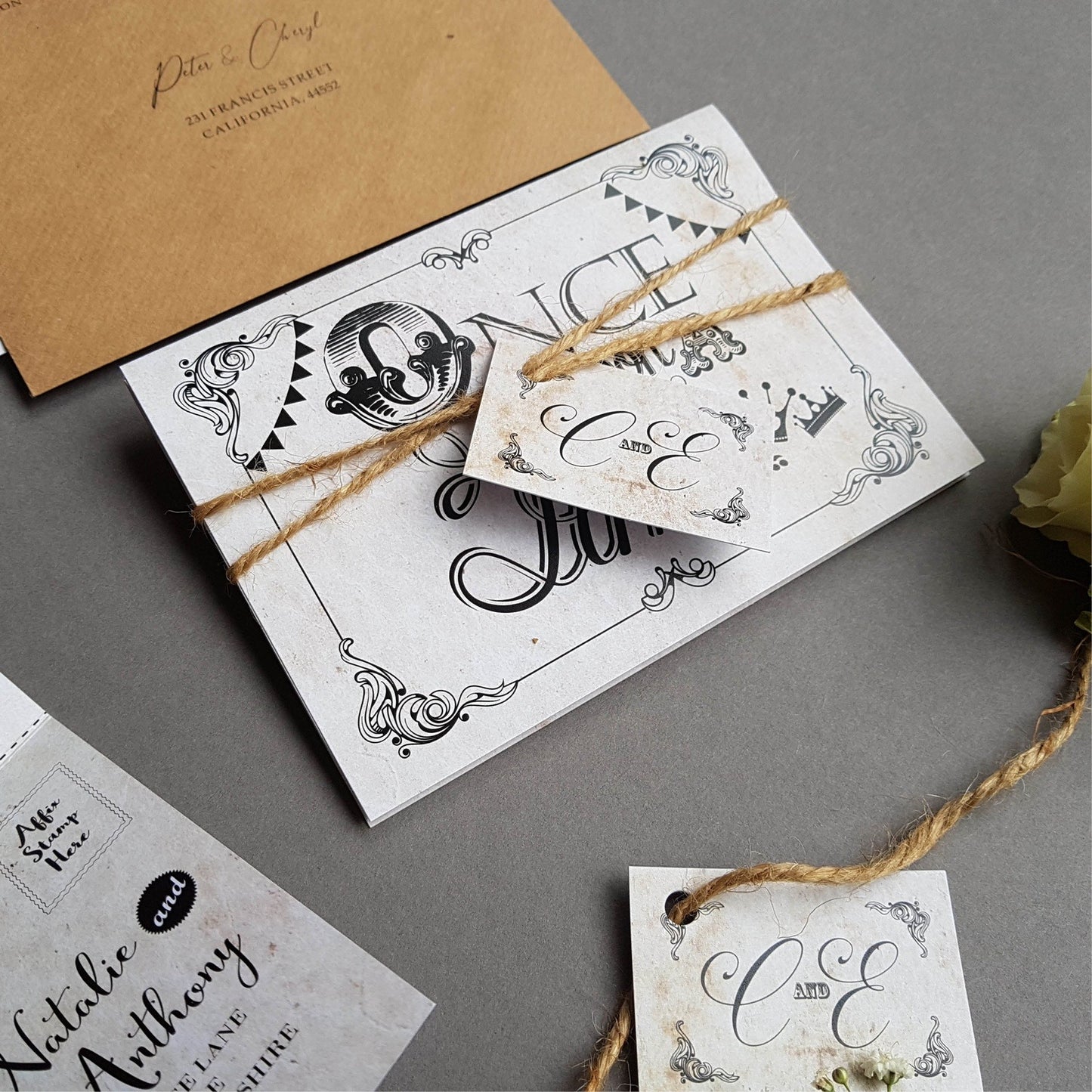 Rustic Fairytale Friday Wedding Invitation Sample