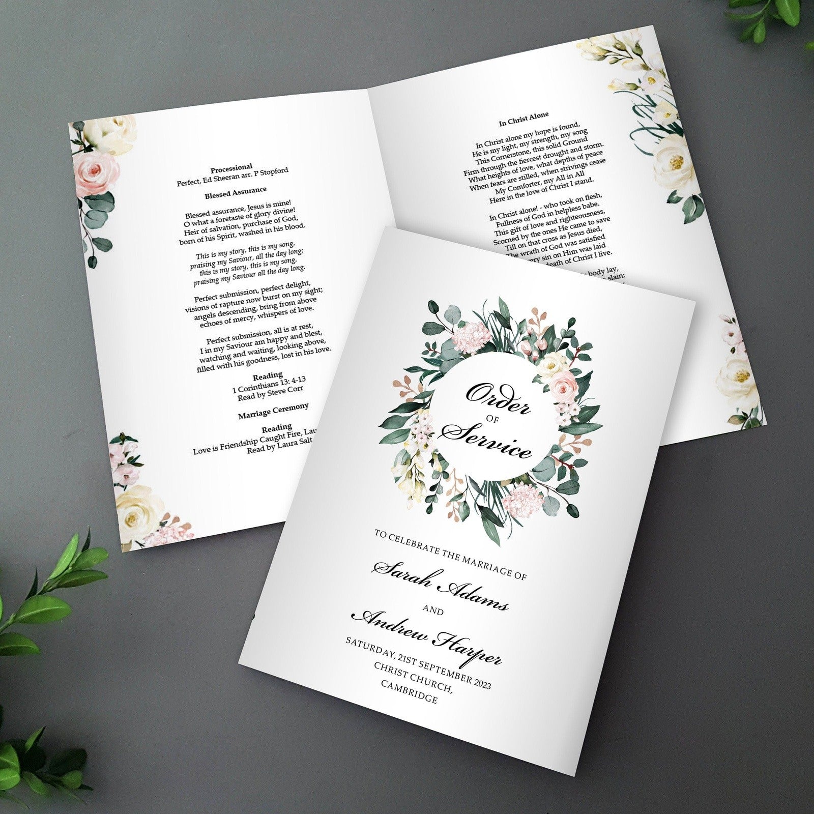 Wildflower Order of Service Sienna Mai