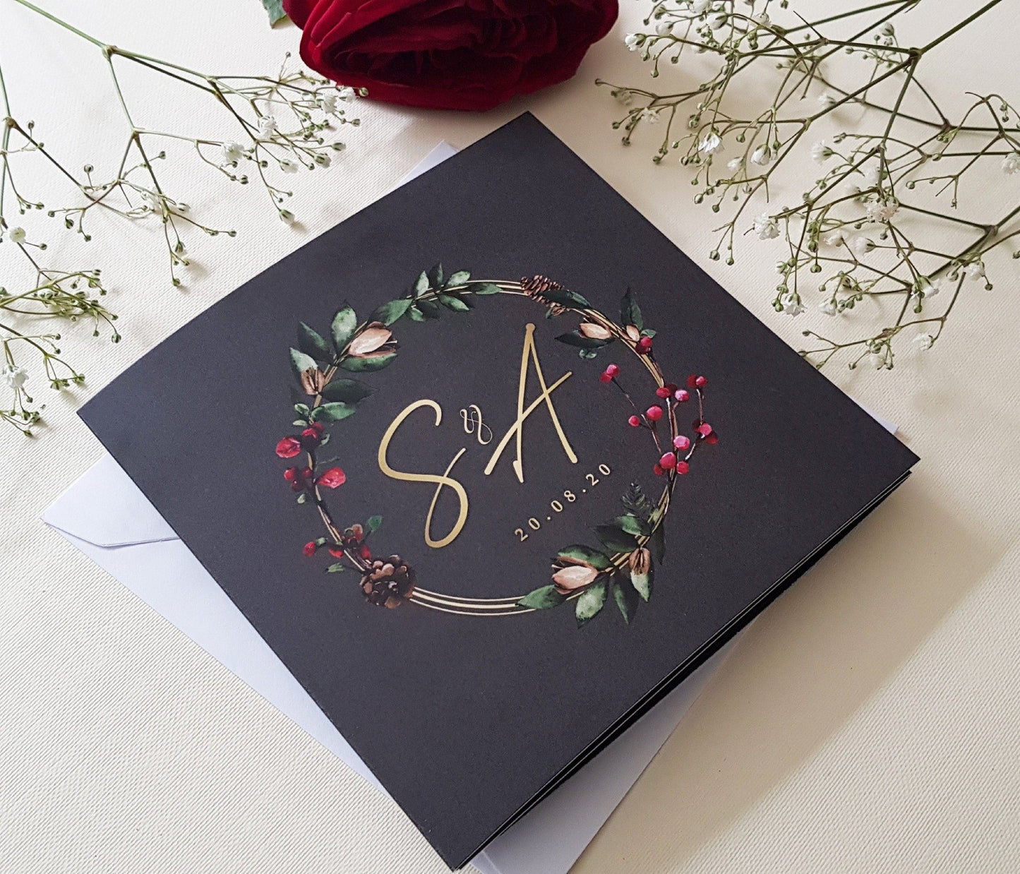 Winter Trifold Wedding Invitations Sample