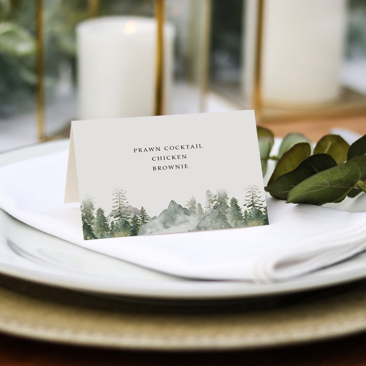 Misty Forest Place Cards