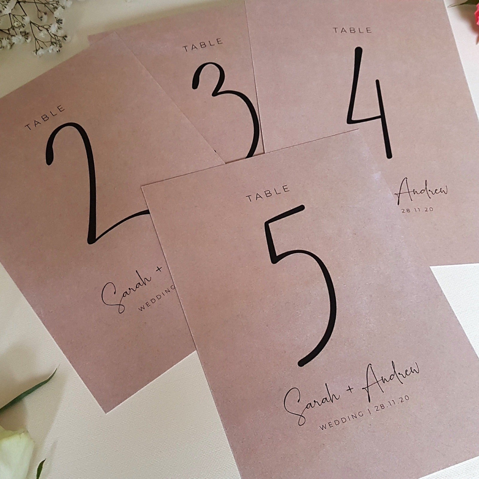 rustic minimalist Concertina Wedding Invitations