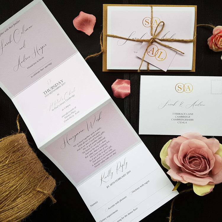 French Script Wedding Invitation & Stationery