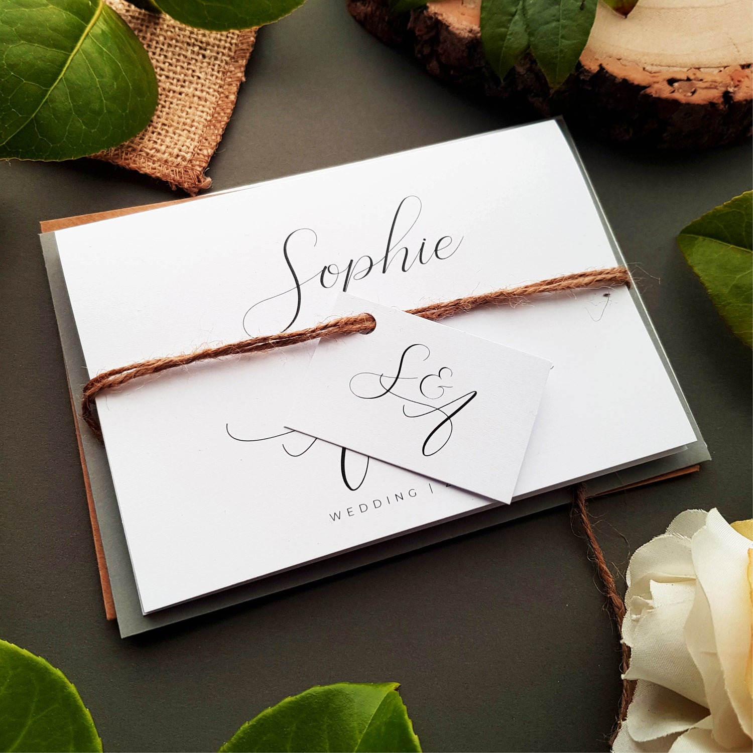 Minimalist wedding invitation collection by Sienna Mai