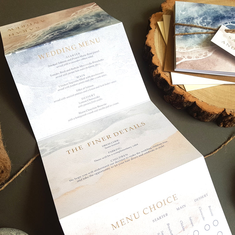 Beach Destination Wedding Invitation Sample