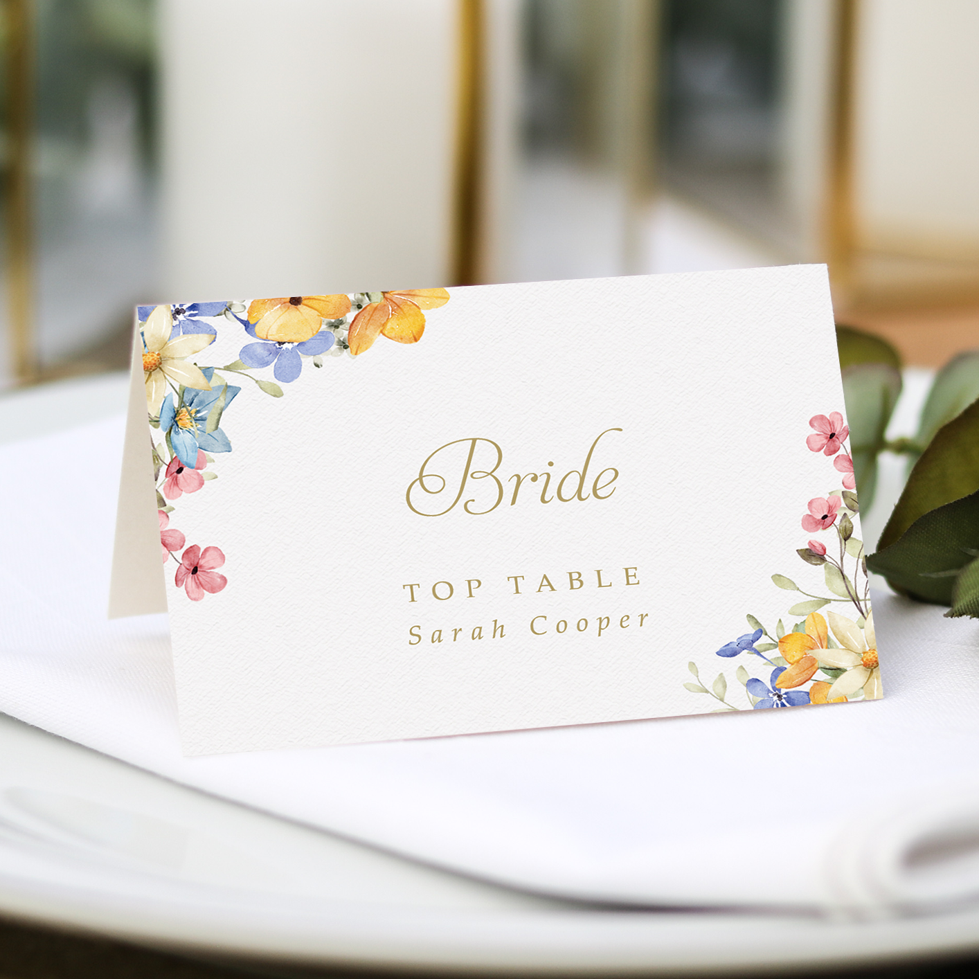 Garden Watercolour Wedding Place Cards