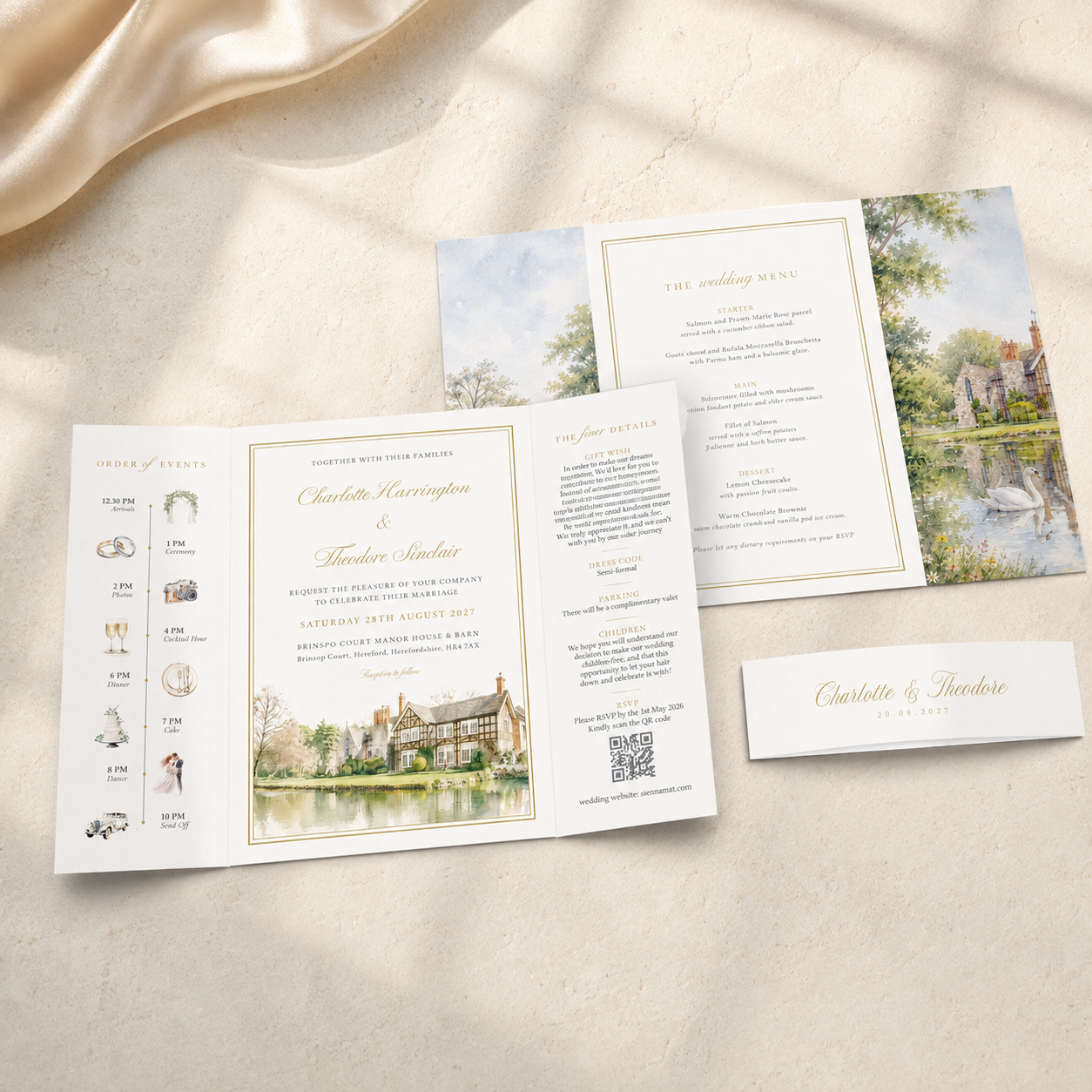 The Signature Venue Gatefold Wedding Invitation Sample