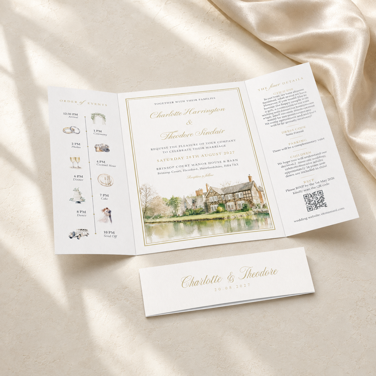 The Signature Venue Gatefold Wedding Invitation Sample