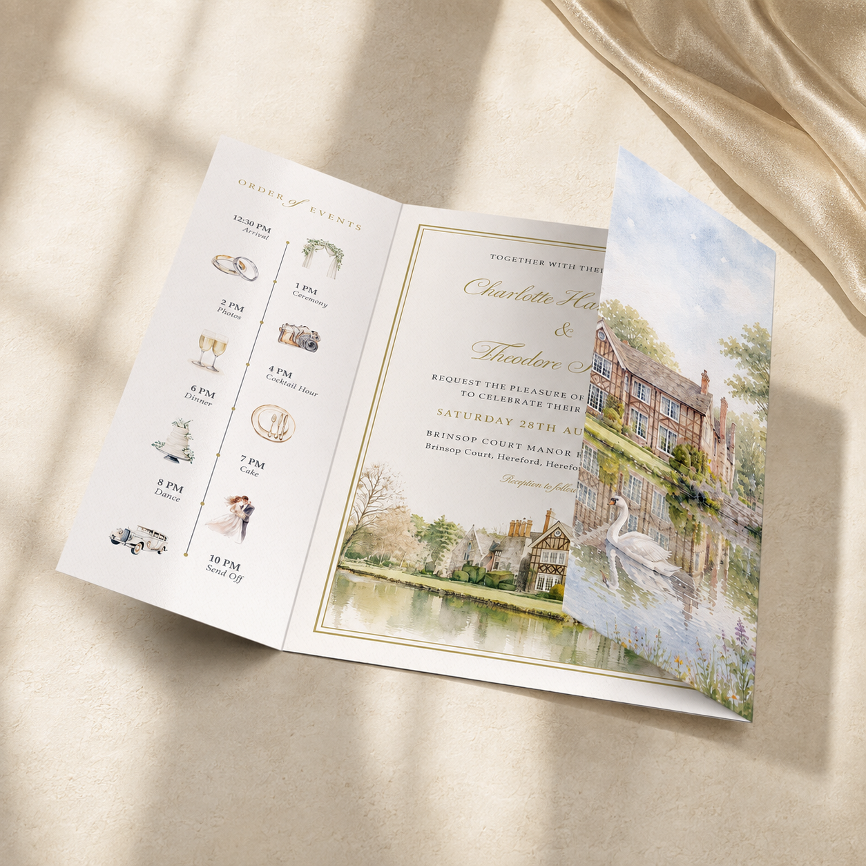 The Signature Venue Gatefold Wedding Invitation Sample