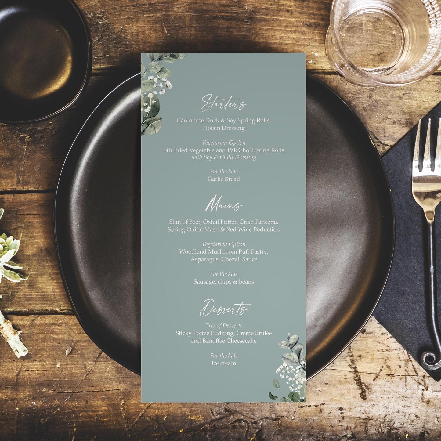 Baby&#39;s Breath Gypsophila wedding menus for venue decor
