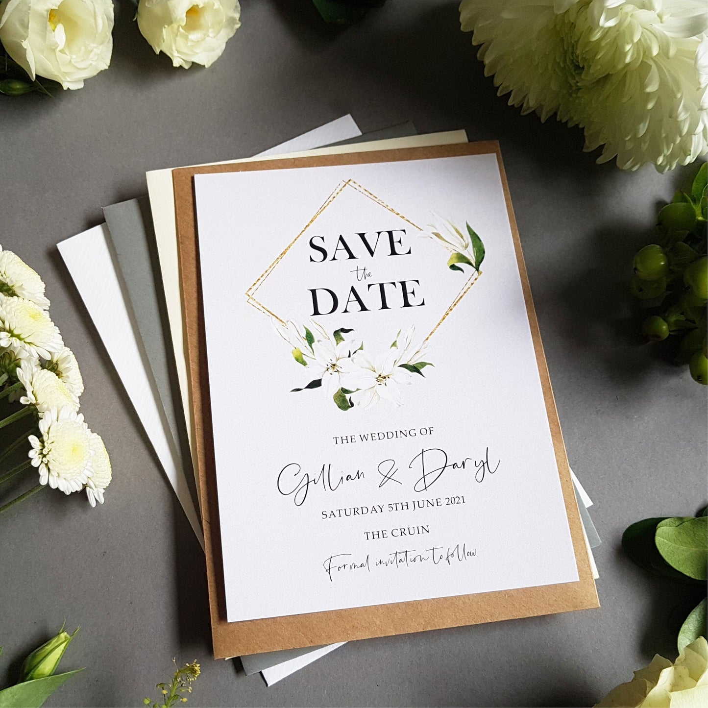 Lily Save the Date Cards