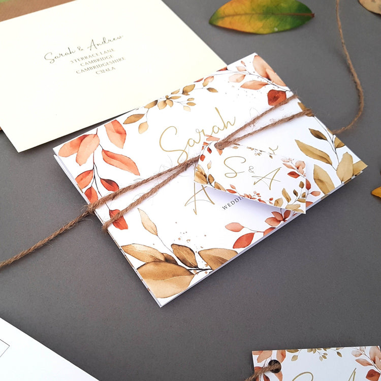 Autumn Concertina Wedding Invitations