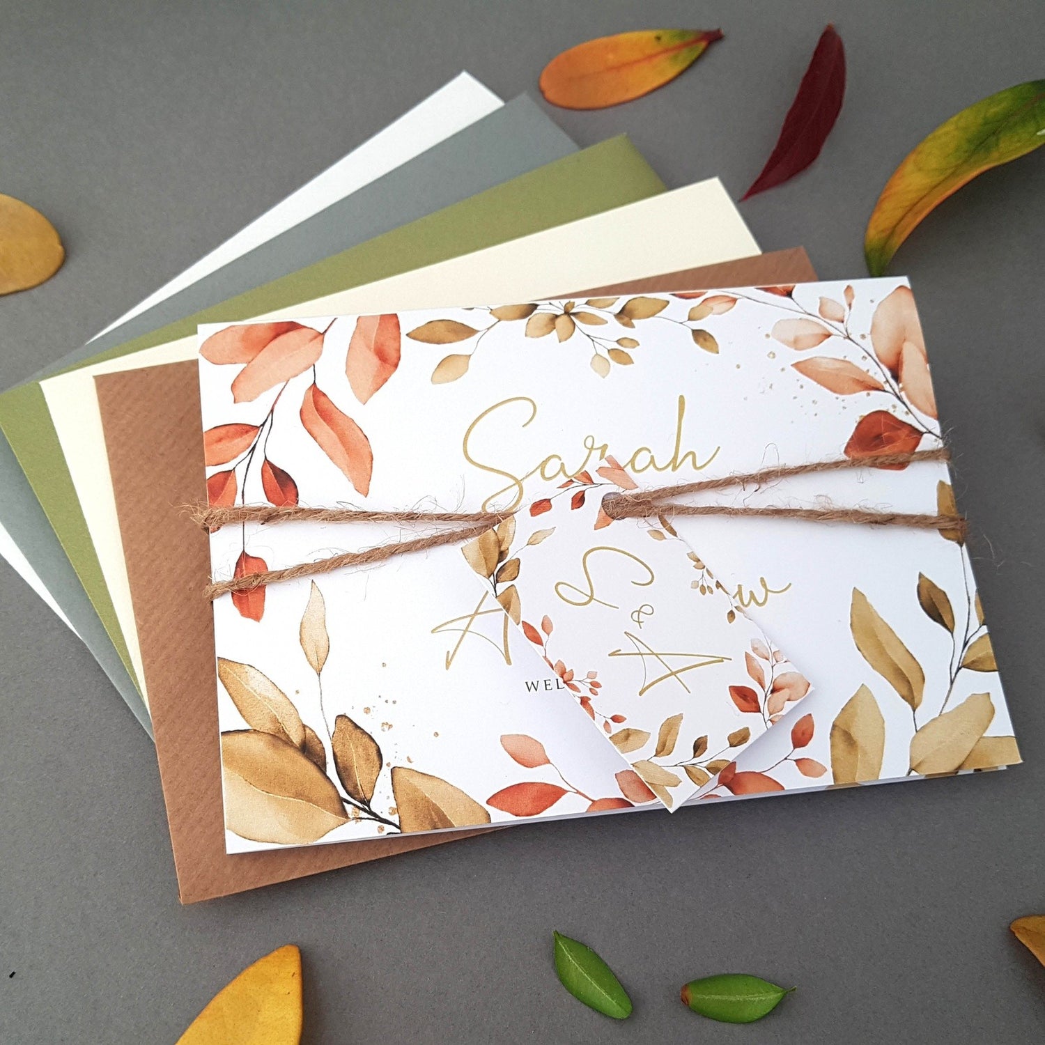 Autumn Concertina Wedding Invitations