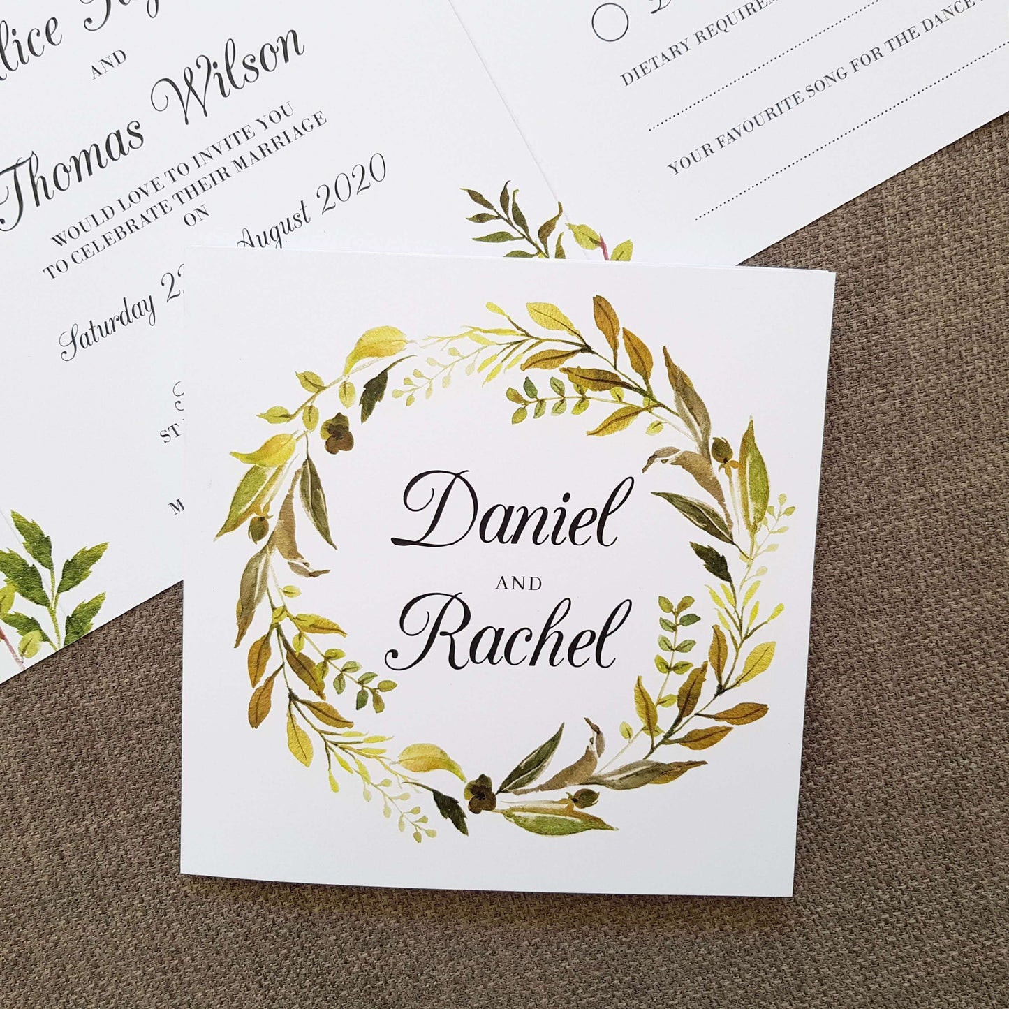 Autumn Leaf Trifold Wedding Invitations
