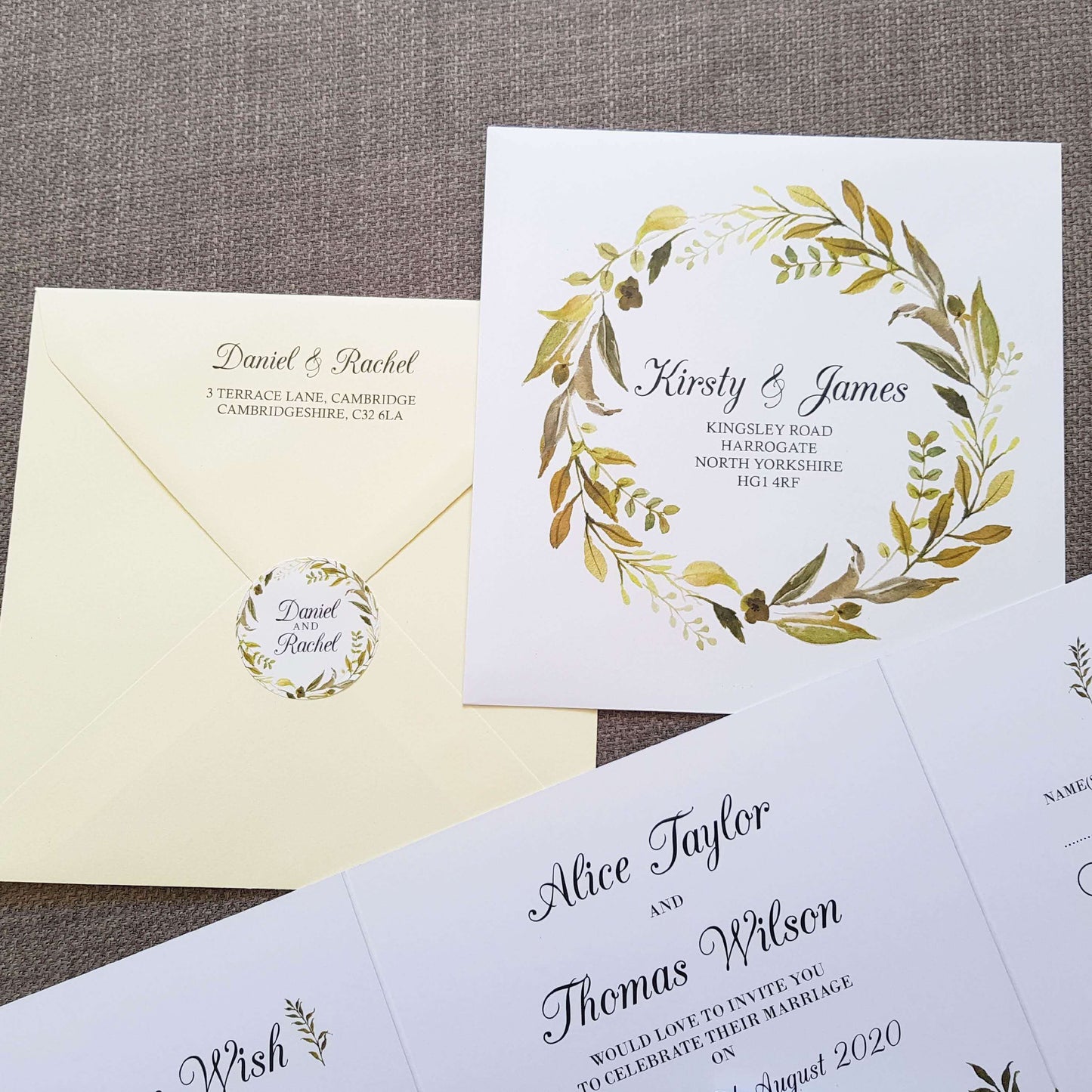 Autumn Leaf Trifold Wedding Invitations