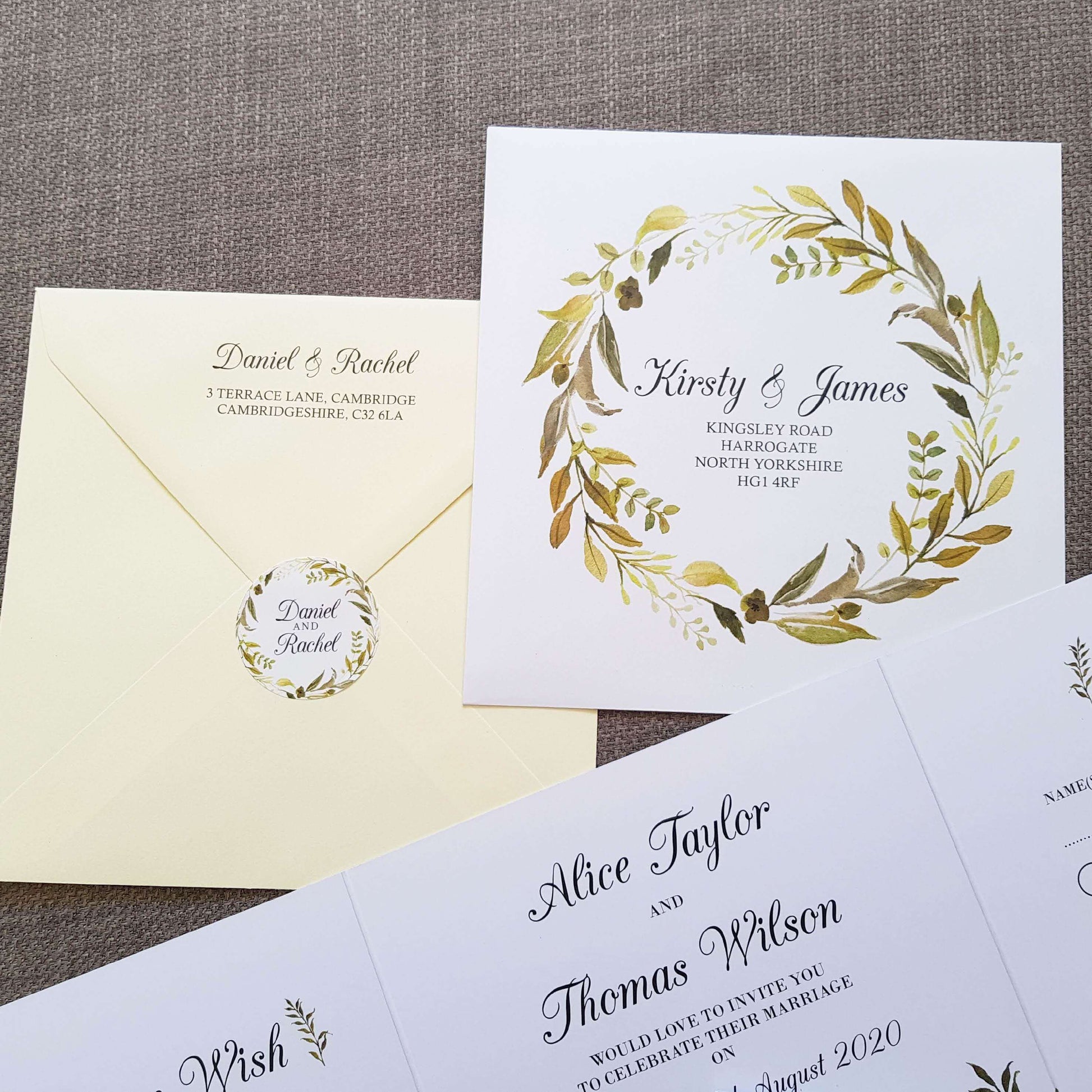 Autumn Leaf Trifold Wedding Invitations