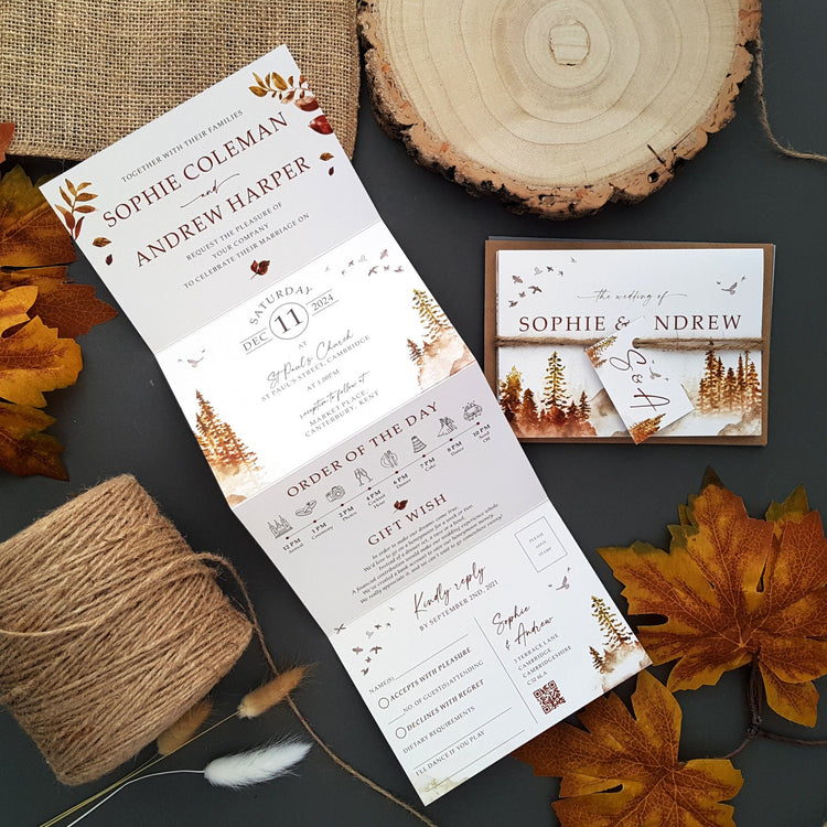 Autumn Woodland Wedding Invitations