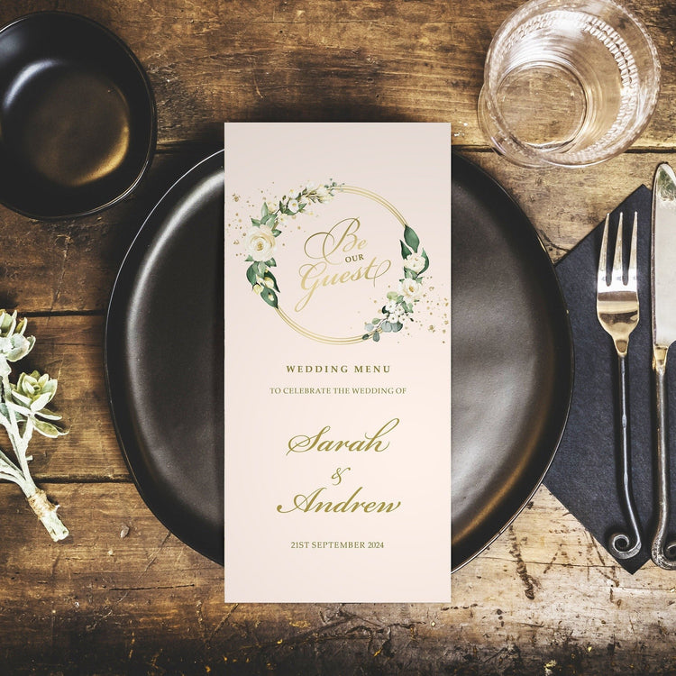 Be our Guest Personalised Wedding Menus