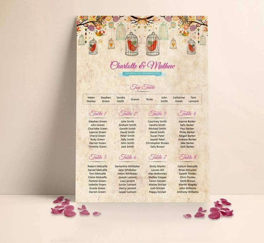 Birdcage Wedding Table plan Seating Planner