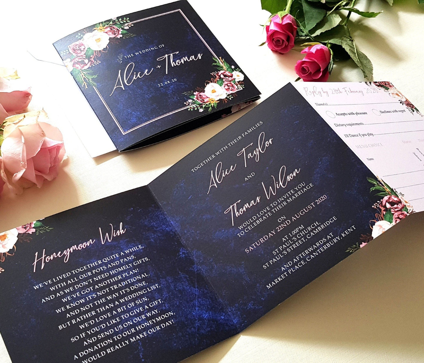 Blush Blue Wedding Invitations