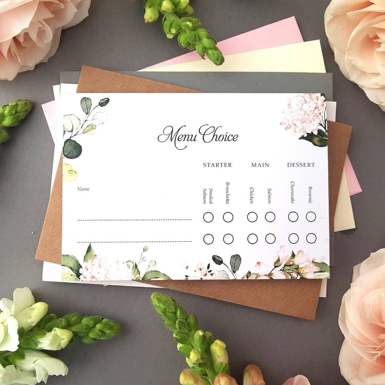 Blush Floral & Greenery Wedding Invitations