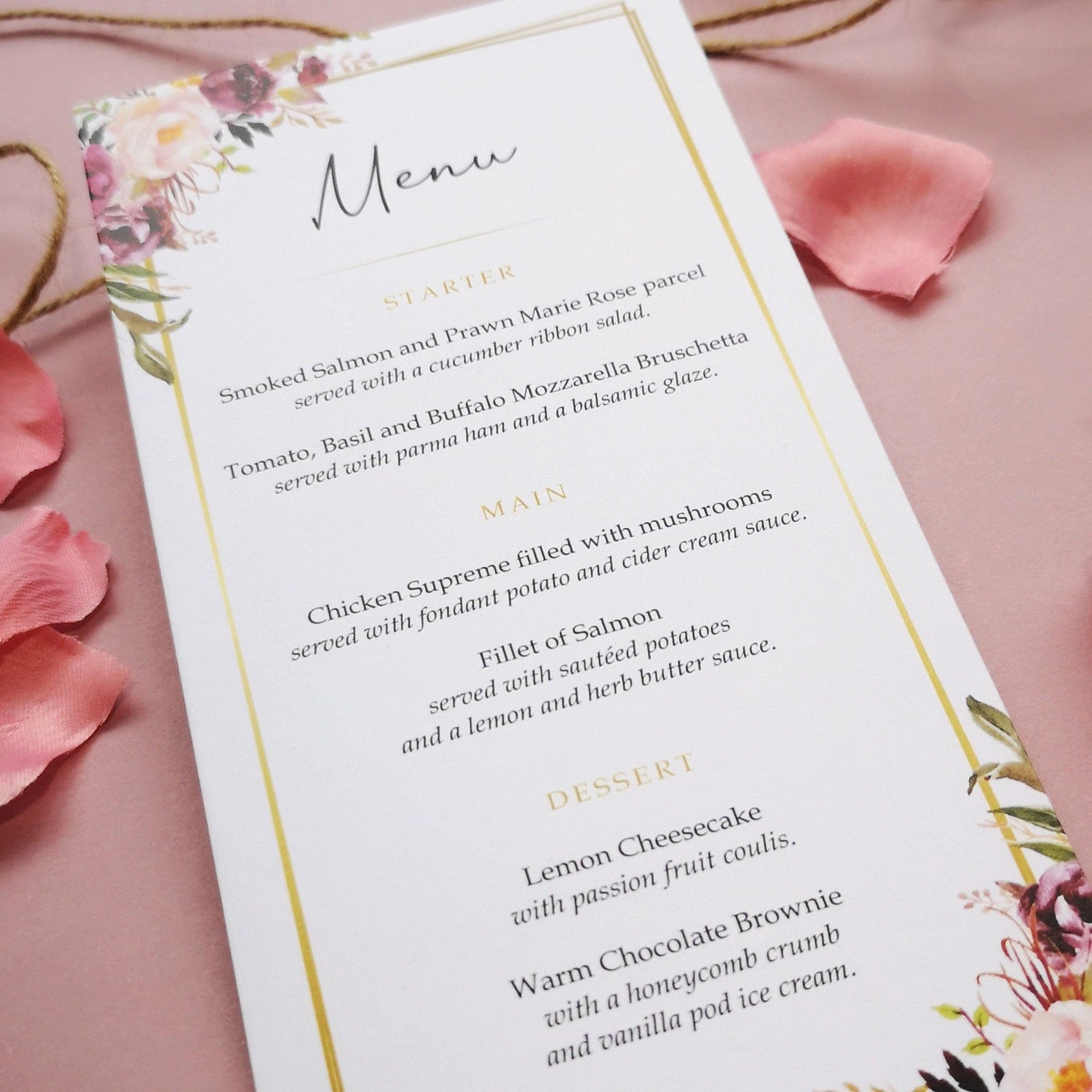 Blush Floral Wedding Invitations