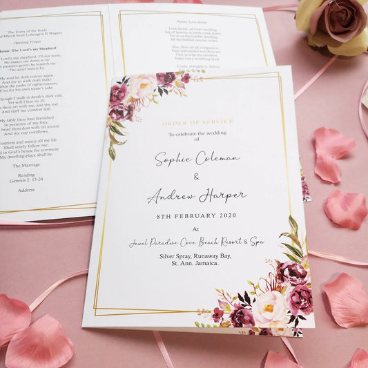 Blush Gold Order of Service