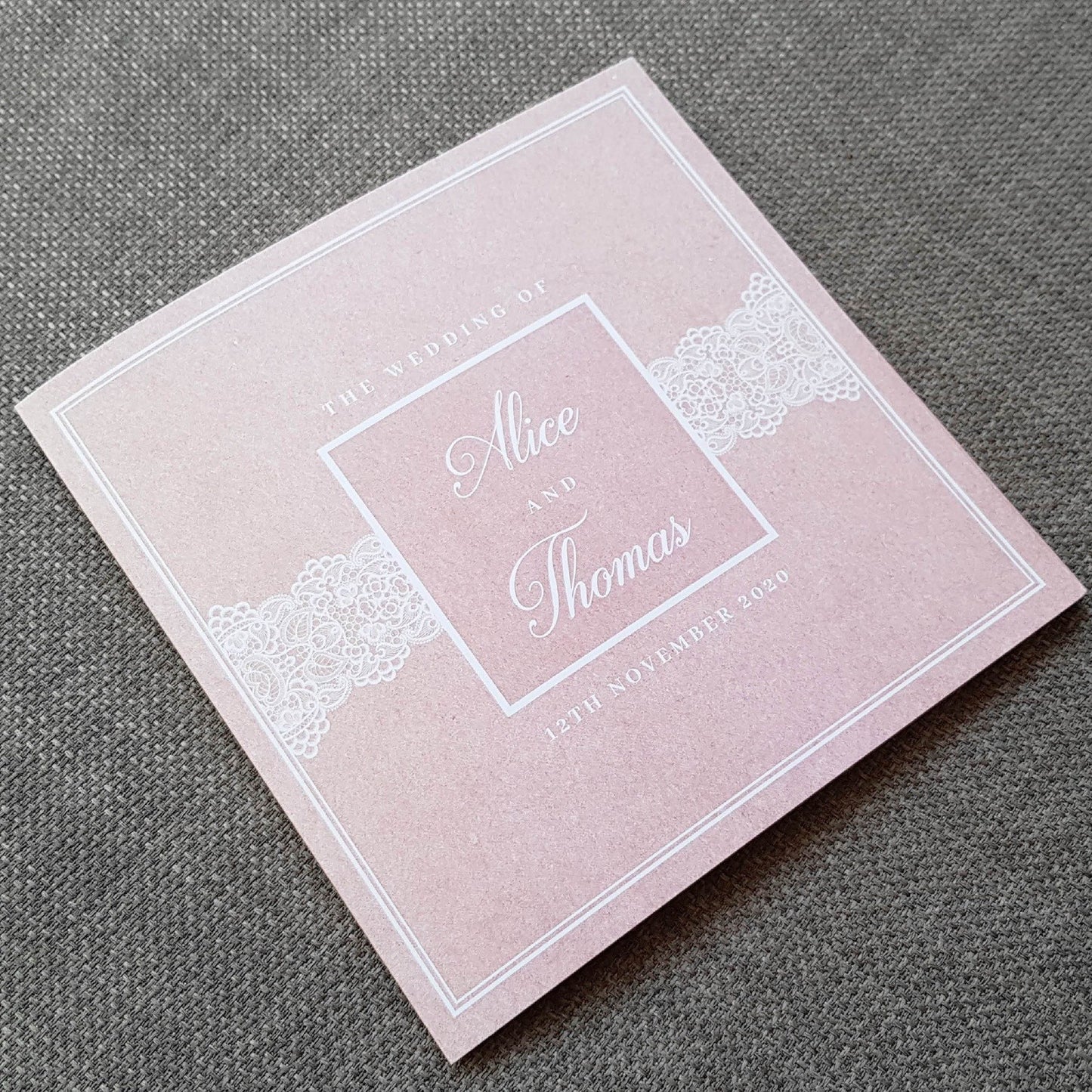 Blush Lace Wedding Invitations