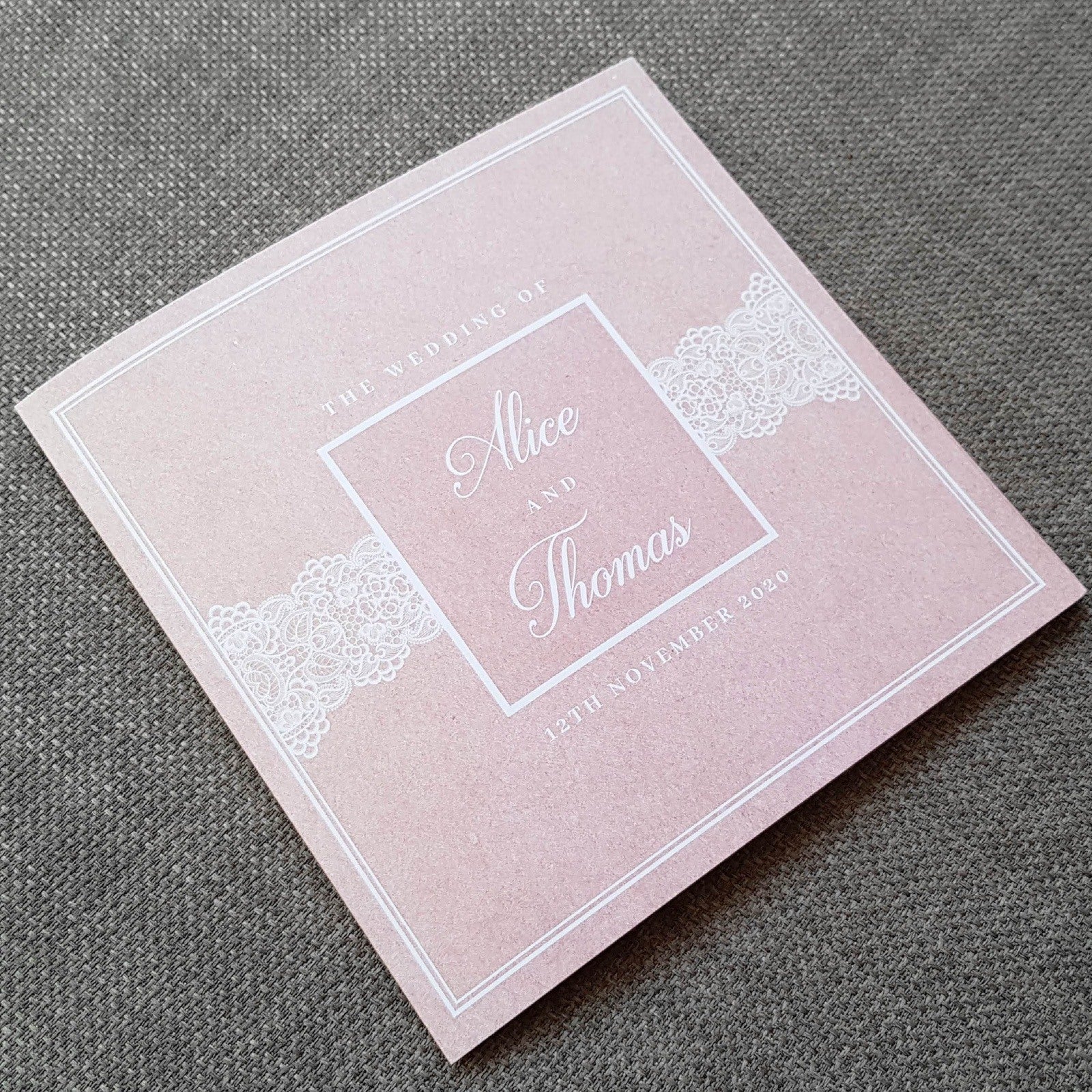 Blush Lace Wedding Invitations