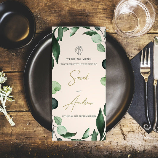 Botancial Personalised Wedding Menus
