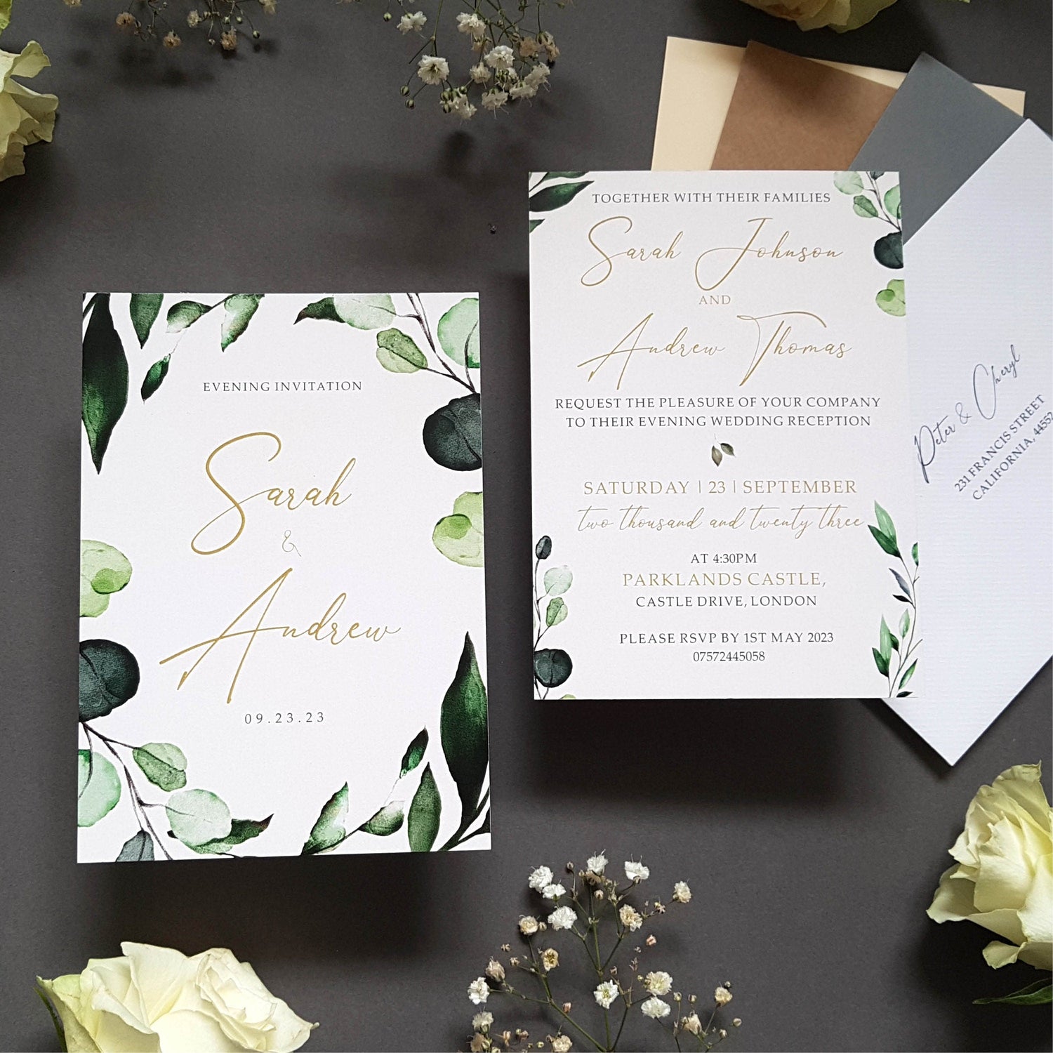 Botanical Evening Wedding Invitation