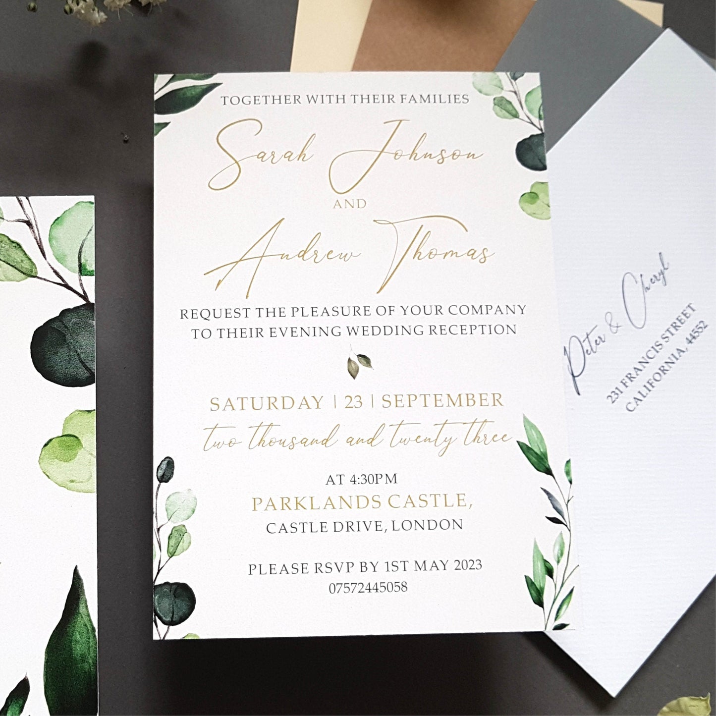 Botanical Evening Wedding Invitation
