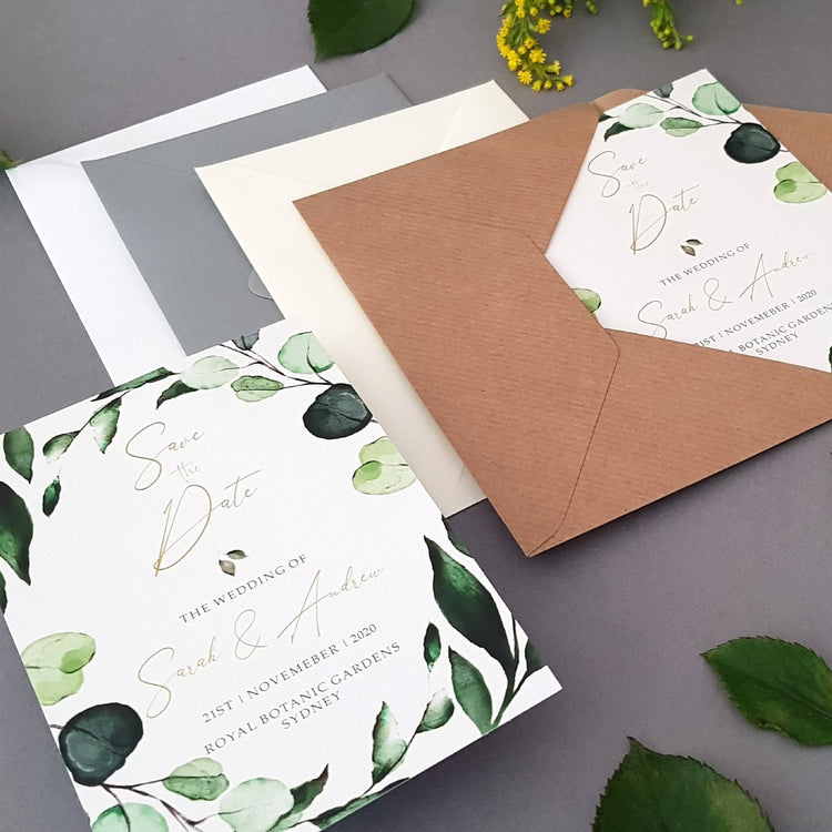 Botanical Save the Date Cards