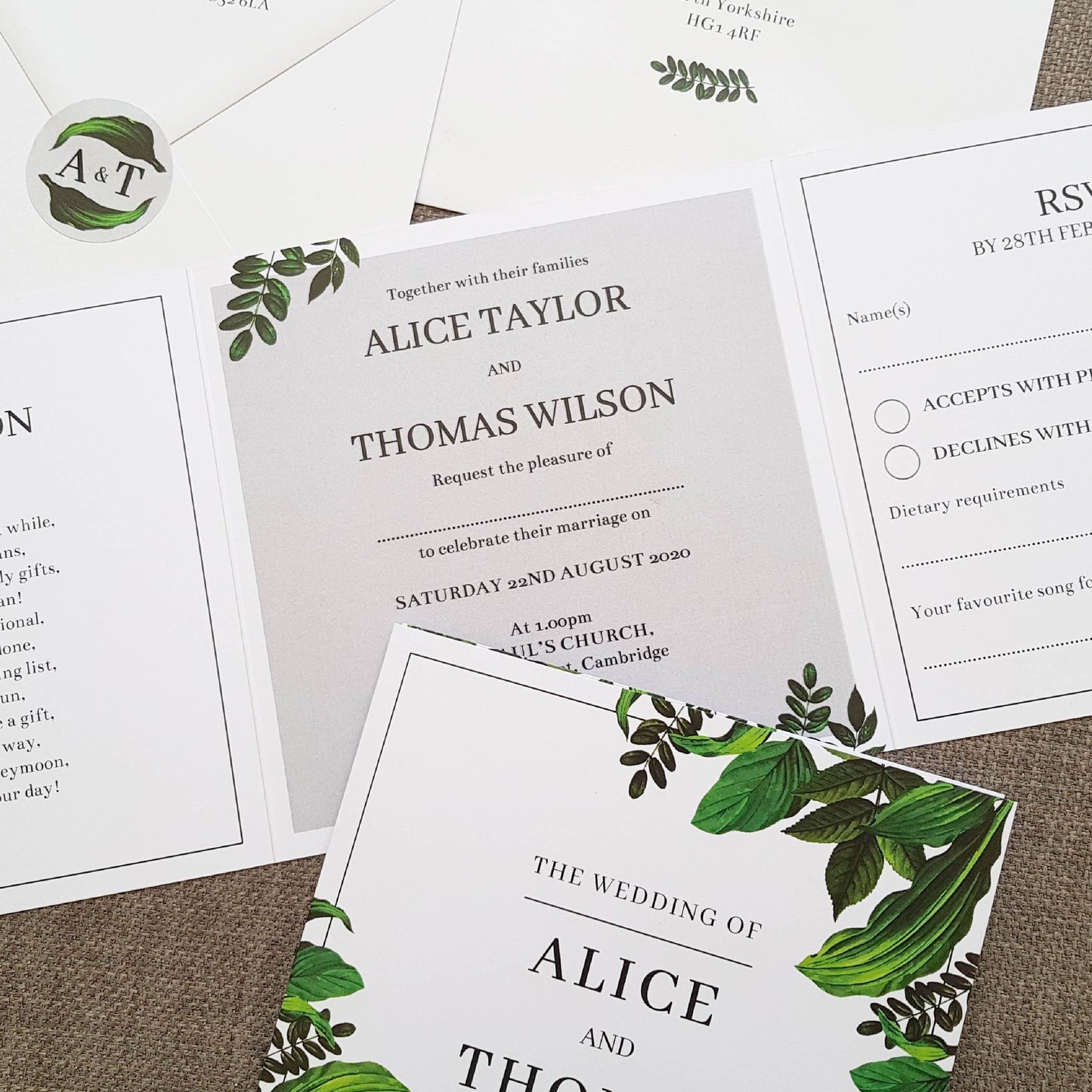 Botanical Wedding Invitations