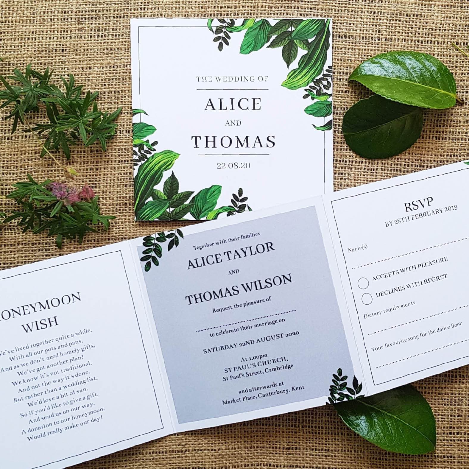 Botanical Wedding Invitations
