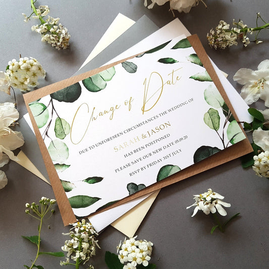Botanical change of date cards