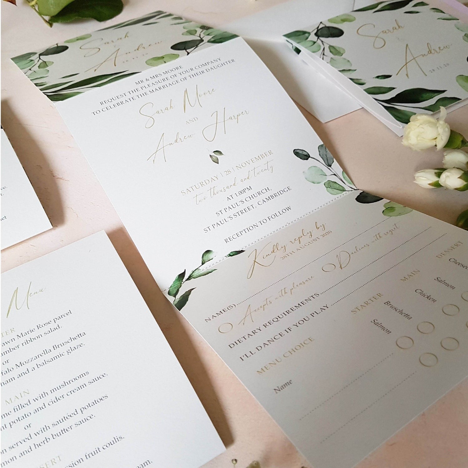 Botanico Botanical Trifold Wedding Invitations