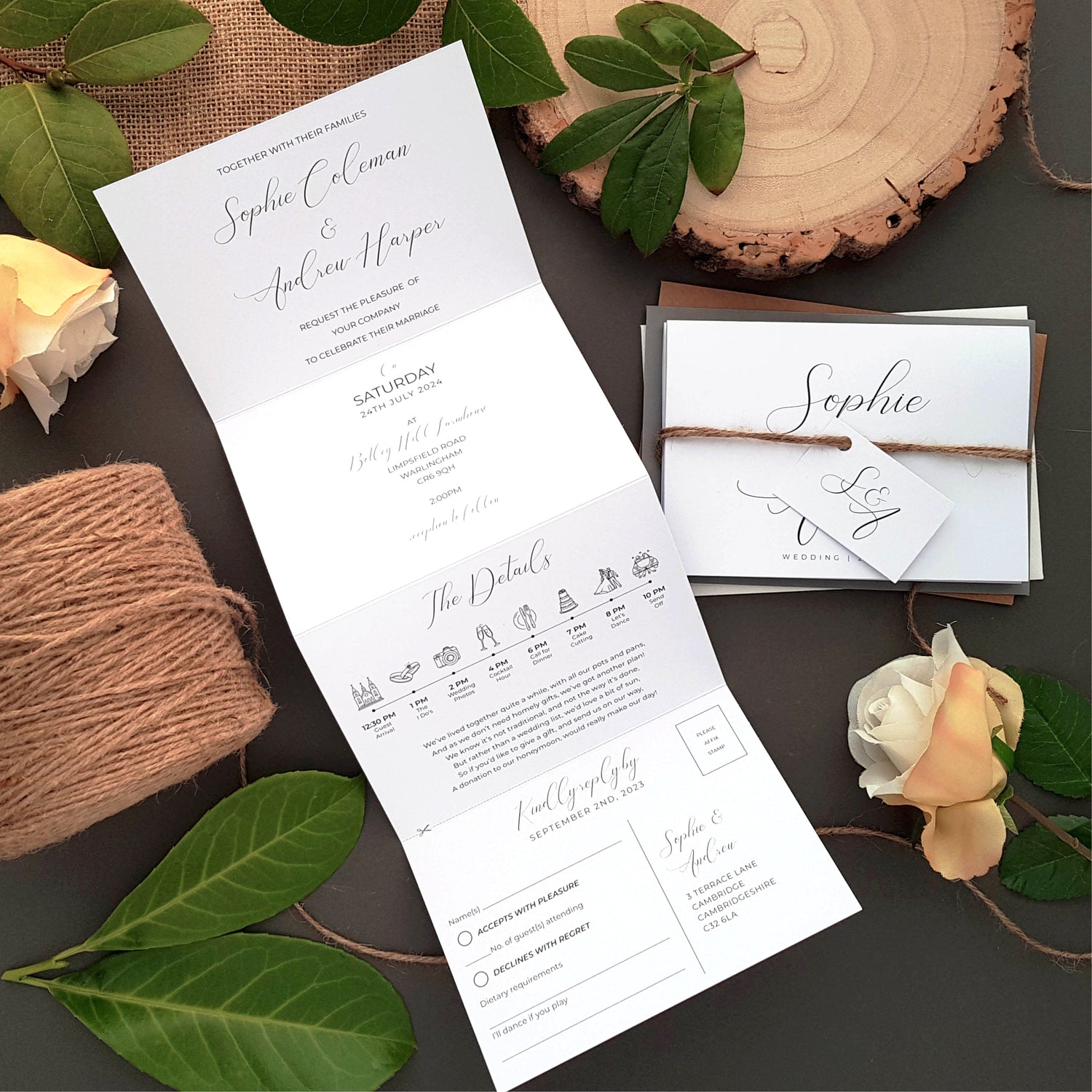Calligraphy Wedding Invitations Sample