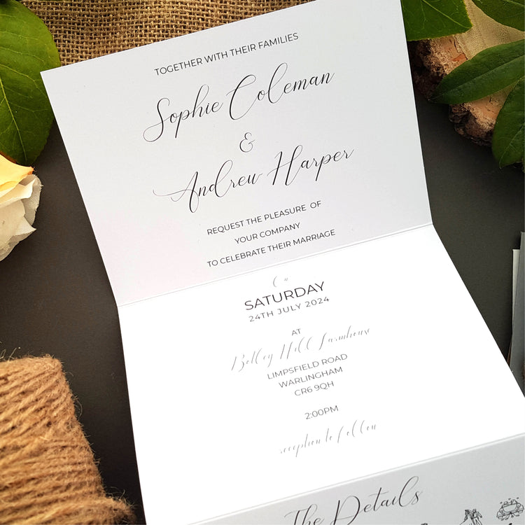Calligraphy Wedding Invitations Sample