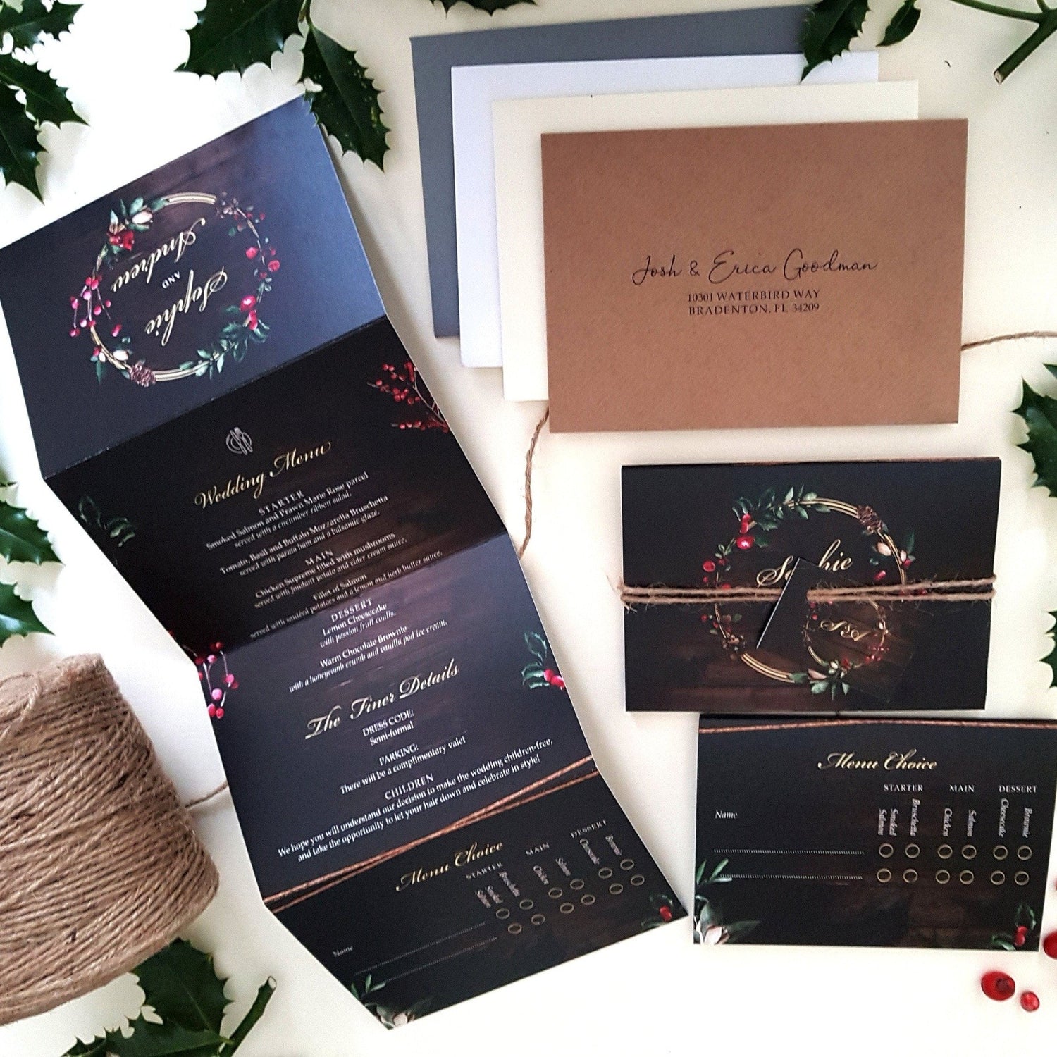 Christmas Winter Wedding Invitations