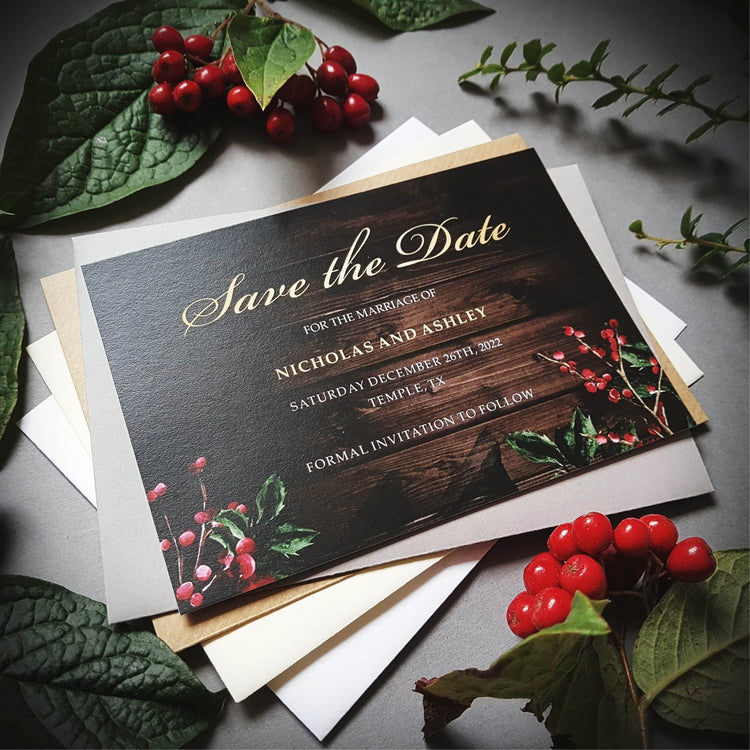 Christmas Winter Wedding Invitations