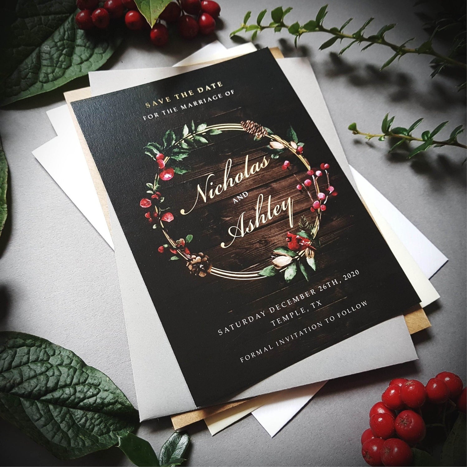 Christmas Winter Wedding Invitations