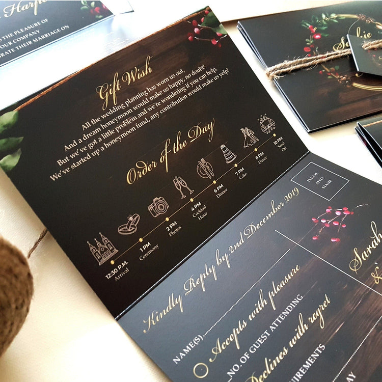 Christmas Winter Wedding Invitations